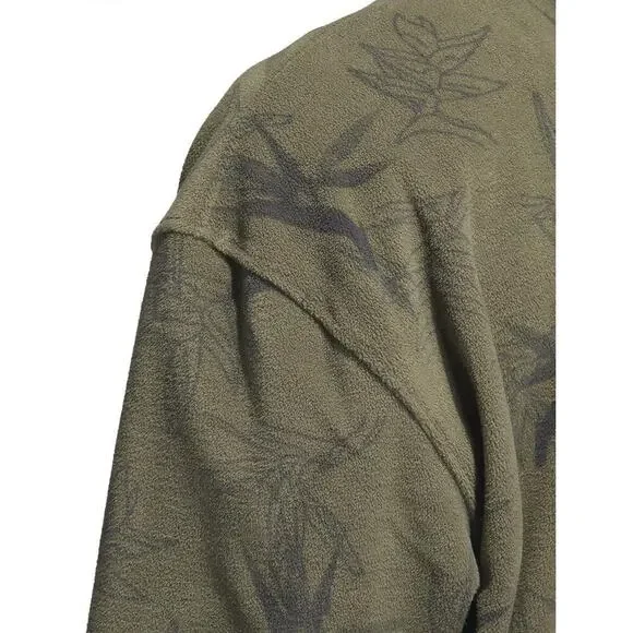 Adidas Oasis Crew Sweatshirt Olive Green Medium NWT - Picture 10 of 12